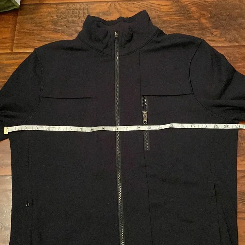 Lululemon Black Athletic Zipper Closure Athleisure Jacket Gym Workout Yoga